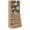 vidaXL Highboard mit Schubladen Artisan-Eiche 69,5 x 34 x 180 cm