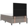 vidaXL Boxspringbett mit Matratze Taupe 120 x 190 cm Stoff