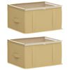 vidaXL Aufbewahrungsbox mit transparentem Oberfenster 2 pcs Creme