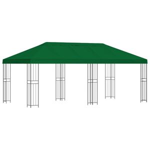 vidaXL Gartenpavillon 6 x 3 m Gr&uuml;n Polyester und Stahl 190 gsm