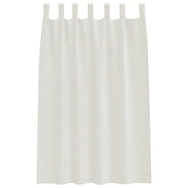 vidaXL Voile-Vorhang mit Vorh&auml;ngen 2 pcs Creme 175 x 140 cm Polyester