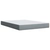 vidaXL Boxspringbett mit Matratze Hellgrau 140x190 cm Stoff