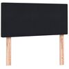 vidaXL Boxspringbett mit Matratze Schwarz 100x210 cm Samt