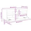 vidaXL TV-Schrank mit LED-Leuchten Schwarz 260x35x40 cm