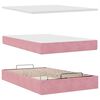 vidaXL Ottoman-Bett mit Matratze & LEDs Rosa 120x200 cm Samt