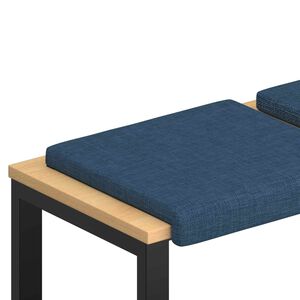 vidaXL Bankkissen 4 stk. Stoff Blau Tiefe 35 cm