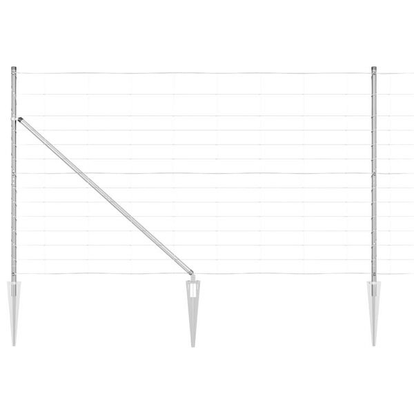 vidaXL Zaunpfosten Galvanisiert 50 x 1,4 m Stahl