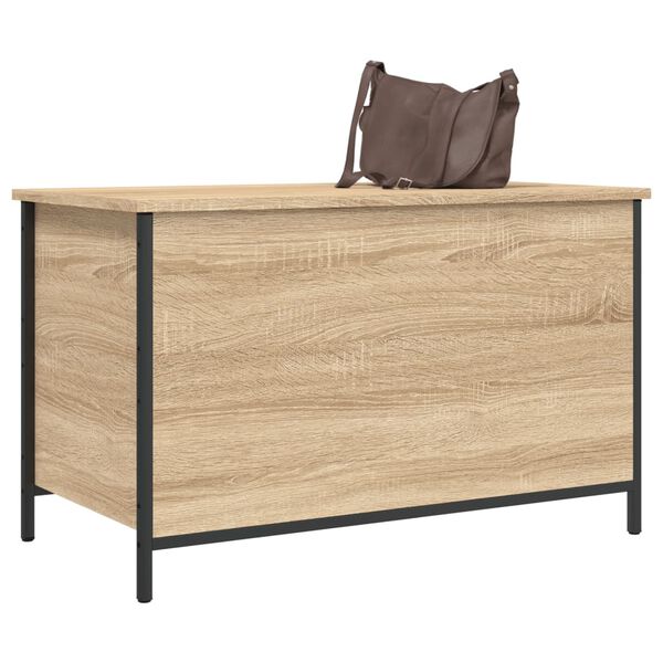 vidaXL Sitzbank mit Stauraum Sonoma-Eiche 80x42,5x50 cm Holzwerkstoff