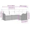 vidaXL Gartensofa-set mit Speicher 4 pcs Beige Poly-Rattan