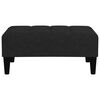 vidaXL Schlafsofa 2-Sitzer mit Hocker Schwarz Mikrofasergewebe