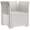 vidaXL 1-Sitzer Sessel Rattan-Look PP Wei&szlig;