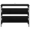 vidaXL Konsolentisch mit Regal Schwarz Eichen-Optik 100 x 32 x 75 cm