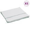 vidaXL Reinigungst&uuml;cher 5 Stk. Wei&szlig; mit Gr&uuml;nen Gestreift 50x60 cm