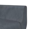 vidaXL Schlafsofa in L-Form Dunkelgrau 275x140x70 cm Samt