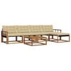 vidaXL Outdoor-Sofagarnitur mit Kissen 6 pcs Natur und Beige