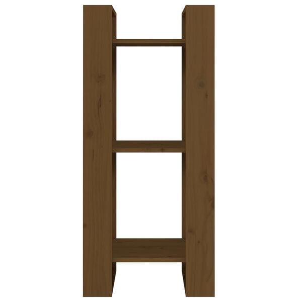 vidaXL Bücherregal/Raumteiler Honigbraun 41x35x91 cm Massivholz