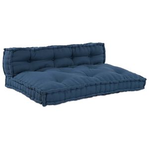 vidaXL Pallet Sofa Kissen 2 stk. Stoff Indigo 120 x 80 x 38 cm