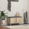 vidaXL Flurbank mit Kissen mit Speicher Sonoma-Eiche 60 x 38 x 46 cm