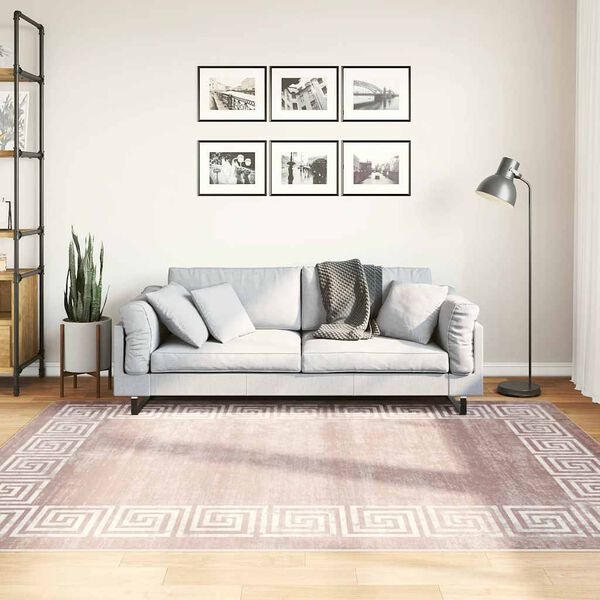 vidaXL Teppich Waschbar Beige 160x230 cm Rutschfest
