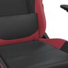 vidaXL Gaming-Stuhl mit Massagefunktion Schwarz und Weinrot Kunstleder