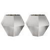 vidaXL Pflanzk&uuml;bel 2 pcs Silber 100 x 100 x 80 cm Edelstahl