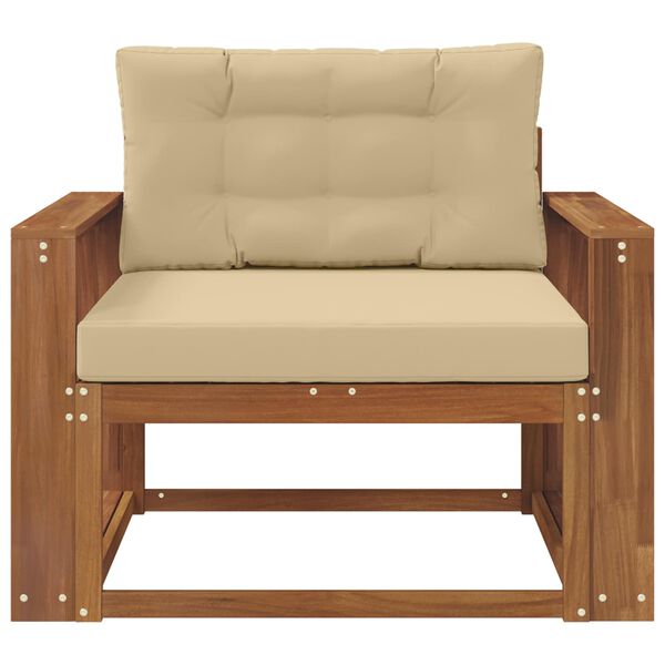 vidaXL Outdoor Mittelsofa Massivholz Akazie Natur