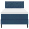 vidaXL Boxspringbett mit Matratze mit Kopfteil Blau 90 x 200 cm Stoff