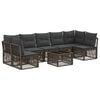vidaXL Gartensofa-set 8 pcs Grau Poly-Rattan