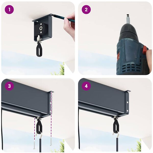 vidaXL Au&szlig;enrollo 160x250 cm Blau und Wei&szlig;