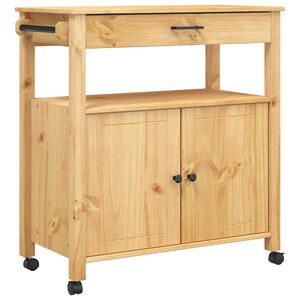 vidaXL K&uuml;chenwagen MONZA 84x40x88,5 cm Honigwachs Massivholz Kiefer