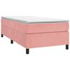 vidaXL Boxspringbett mit Matratze Rosa 100x200 cm Samt