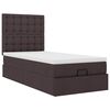 vidaXL Ottoman-Bett mit Matratze Dunkelbraun 90x190 cm Stoff