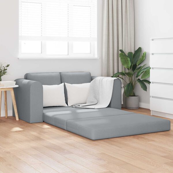vidaXL Schlafsofa 60cm Hellgrau Stoff