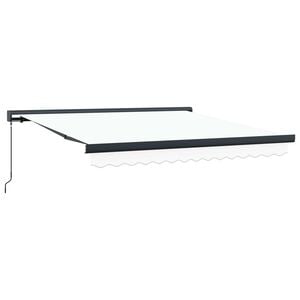 vidaXL Ausziehbare Markise Wei&szlig; 300 x 250 cm Leinen und Aluminium