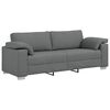 vidaXL Sofa 3 pcs Dunkelgrau Leinenmischgewebe