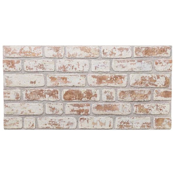 vidaXL Wandpaneele 10 pcs Rot und Wei&szlig; 100 x 50 cm EPS-Schaum