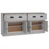 vidaXL Sideboards 2 Stk. Grau Sonoma Holzwerkstoff