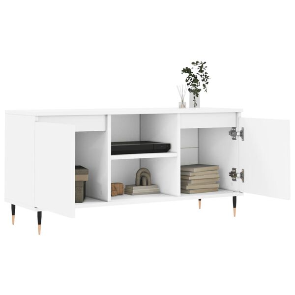 vidaXL TV-Schrank Wei&szlig; 104x35x50 cm Holzwerkstoff