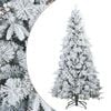 vidaXL K&uuml;nstlicher Scharnier-Weihnachtsbaum schneebedeckt Wei&szlig; 240 cm