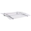 vidaXL T&uuml;rvordach Silbern und Transparent 150x90 cm PET