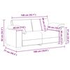 vidaXL Zweisitzer-Sofa Dunkelgrau 180x77x82 cm Samt