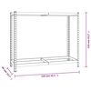 vidaXL Reifenregale mit 2 Böden 4 Stk. Silbern 110x40x110 cm Stahl