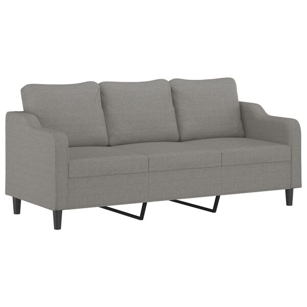 vidaXL 3-Sitzer-Sofa Dunkelgrau 180 cm Stoff