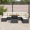 vidaXL Garten-Sofa-Set mit Speicher 9 pcs Schwarz Poly Rattan