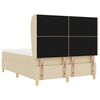 vidaXL Boxspringbett mit Matratze Creme 200 x 160 cm Stoff