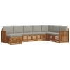 vidaXL Outdoor-Sofagarnitur 8 stk. Natur und Hellgrau