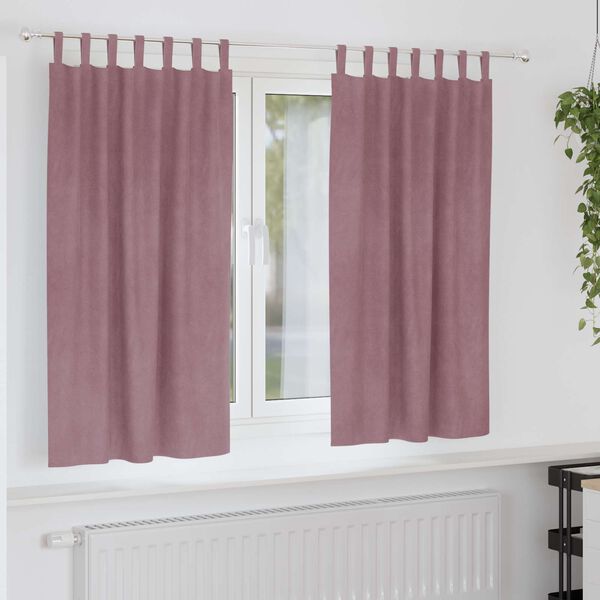 vidaXL Verdunkelungsvorh&auml;nge 2 pcs Dunkelrosa 140 x 175 cm Samt