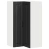 vidaXL Wand-Eckschrank LUCCA Schwarz 57 x 57 x 100 cm Holzwerkstoff