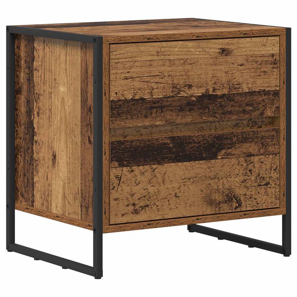 vidaXL Nachttisch Altholz 50 x 39,5 x 50 cm Holzwerkstoff