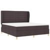 vidaXL Boxspringbett mit Matratze Dunkelgrau 90x190 cm Dunkelbraun